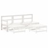 vidaXL Salon de jardin 5 pcs blanc bois massif de pin