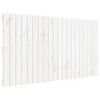 vidaXL T&ecirc;te de lit murale Blanc 127,5x3x60 cm Bois massif de pin