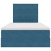 vidaXL Lit avec rangement et matelas Bleu 120 x 190 cm Velours