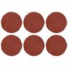vidaXL Pierre de marchage 6 pc Rouge &Oslash; 45 x 1,8 cm Caoutchouc