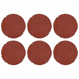vidaXL Pierre de marchage 6 pc Rouge &Oslash; 45 x 1,8 cm Caoutchouc