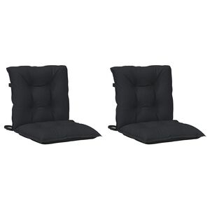 vidaXL Ensemble de coussins pour chaise &agrave; dossier bas 2 pcs