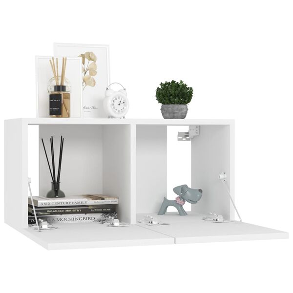 vidaXL Ensemble de meubles TV 8 pcs Blanc Bois d'ingénierie
