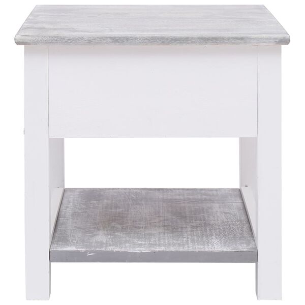 vidaXL Table d'appoint Gris 40x40x40 cm Bois de Paulownia