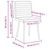 vidaXL Chaises &agrave; manger lot de 4 vert clair velours