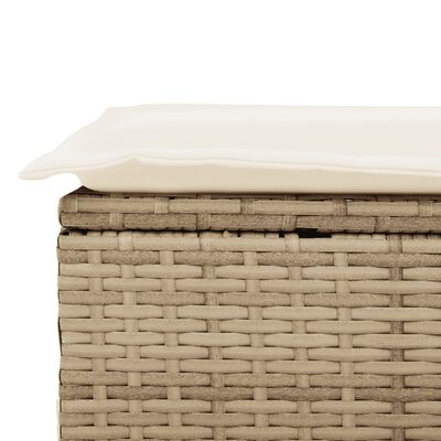 vidaXL Salon de jardin avec coussins 6 pcs beige résine tressée