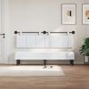 vidaXL T&ecirc;te de lit suspendue Montage mural Blanc 170 x 55 x 5 cm tissu