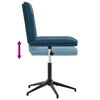 vidaXL Chaise &agrave; manger Bleu Velours