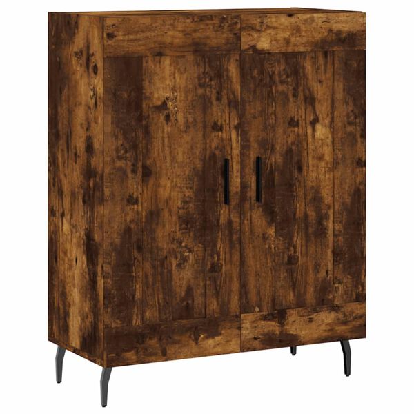 vidaXL Buffet chêne fumé 69,5x34x90 cm bois d'ingénierie