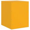 vidaXL Table de chevet jaune moutarde 34,5x39x44 cm acier