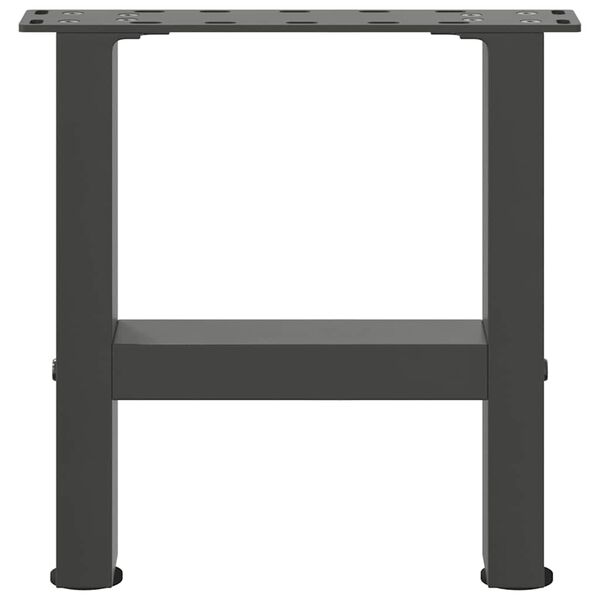 vidaXL Pieds de table basse Anthracite 2 pièces 30 x (30-31) cm Acier