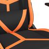 vidaXL Chaise de jeu de massage Noir et orange Similicuir