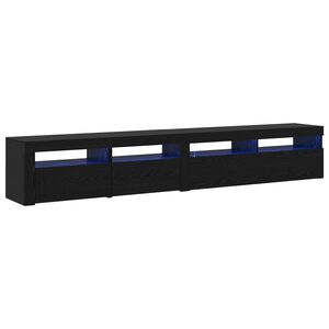 vidaXL Meuble TV 2 pc Ch&ecirc;ne noir Bois d'ing&eacute;nierie