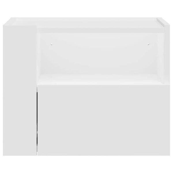 vidaXL Tables de chevet murales 2 pcs blanc 45x30x35 cm