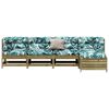 vidaXL Salon de jardin 5 pcs avec coussins bois de pin impr&eacute;gn&eacute;