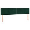 vidaXL T&ecirc;te de lit &agrave; LED Vert fonc&eacute; 180x5x78/88 cm Velours