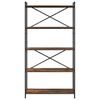 vidaXL &Eacute;tag&egrave;re Ch&ecirc;ne fum&eacute; 80 x 30 x 155 cm Bois d'ing&eacute;nierie