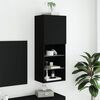 vidaXL Meuble TV avec lumi&egrave;res LED noir 40,5x30x102 cm
