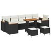 vidaXL Ensemble de canap&eacute; de jardin 10 pi&egrave;ces 7-Nombre de places Noir