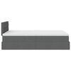 vidaXL Lit ottoman avec matelas gris fonc&eacute; 120x200 cm tissu