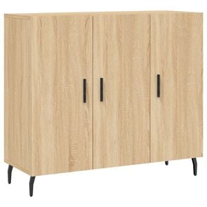 vidaXL Buffet ch&ecirc;ne sonoma 90x34x80 cm bois d'ing&eacute;nierie
