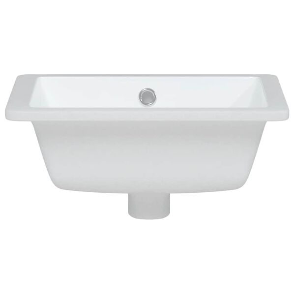 vidaXL &Eacute;vier salle de bain blanc 39x30x18,5 cm rectangulaire c&eacute;ramique