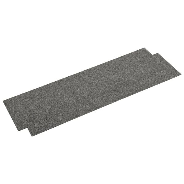 vidaXL Dalles de tapis de sol 16 pcs 4 m&sup2; 25x100 cm Gris