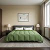 vidaXL Duvet d'&eacute;t&eacute; simple Matelass&eacute; Vert 240 x 260 cm Microfibre