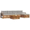 vidaXL Ensemble de canap&eacute;s d'ext&eacute;rieur 6 pcs Gris Naturel et Clair