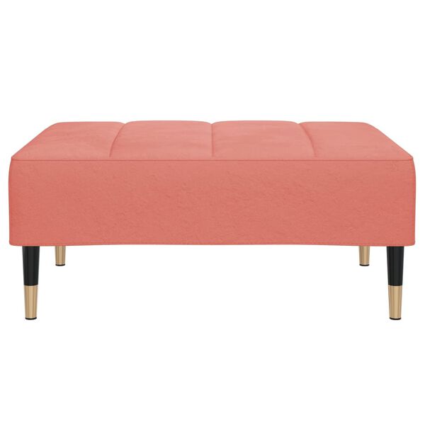 vidaXL Repose-pied Rose 78x56x32 cm Velours