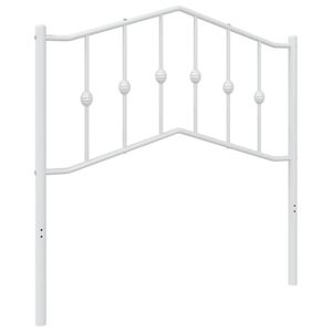 vidaXL T&ecirc;te de lit m&eacute;tal blanc 90 cm