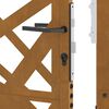 vidaXL Portail de jardin 100x125 cm en acier patin&eacute;, design l&eacute;ger