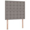 vidaXL Lit avec rangement et LED avec LED Taupe 90 x 190 cm Polyester