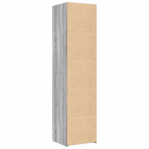 vidaXL Buffet haut sonoma gris 45x42,5x185 cm bois d'ing&eacute;nierie