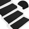 vidaXL Tapis d'escalier auto-adh&eacute;sifs 15 pcs 65x24,5x3,5 cm Noir