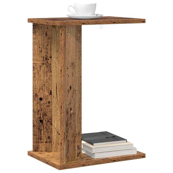 vidaXL Table d'appoint Bois ancien 35 x 25 x 50 cm Bois d'ing&eacute;nierie