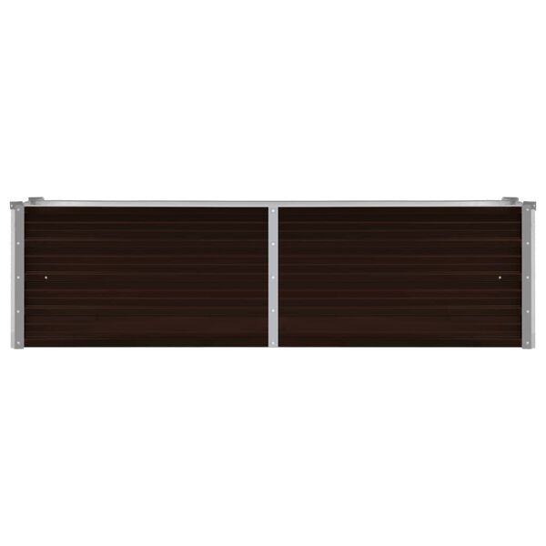 vidaXL Lit sur&eacute;lev&eacute; de jardin Marron 160x40x45 cm Acier galvanis&eacute;