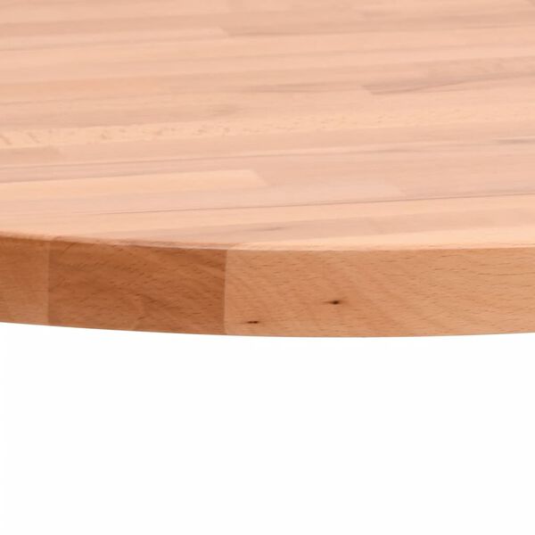 vidaXL Dessus de table &Oslash;80x1,5 cm rond bois massif de h&ecirc;tre