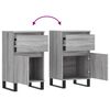 vidaXL Buffets 2 pcs sonoma gris 40x35x70 cm bois d'ing&eacute;nierie