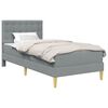 vidaXL Cadre de lit avec matelas Gris clair 90 x 190 cm tissu
