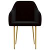vidaXL Chaises &agrave; manger lot de 2 Noir Velours