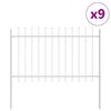 vidaXL Cl&ocirc;ture de jardin 9 pcs Blanc 15,3 x 1,2 m