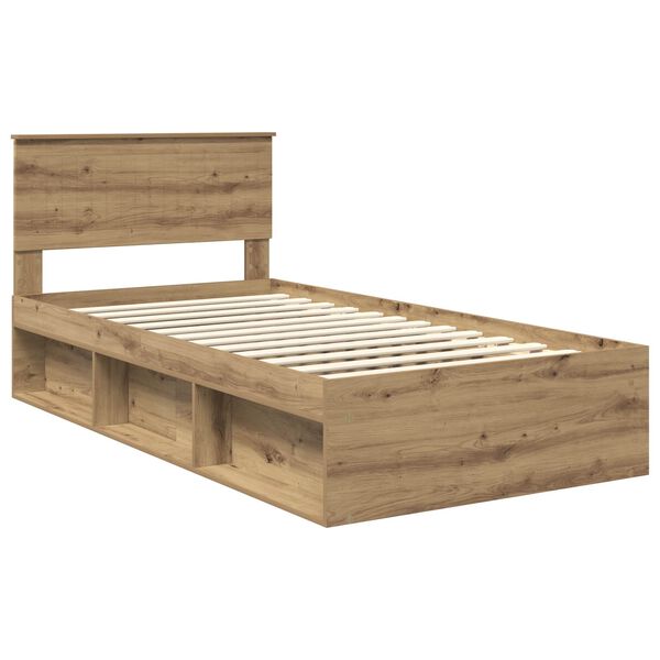 vidaXL Cadre de lit Ch&ecirc;ne artisan 100 x 200 cm Pin massif