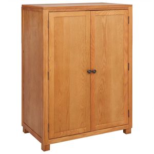vidaXL Armoire avec porte Marron 80 x 50 x 115 cm Bois de ch&ecirc;ne massif