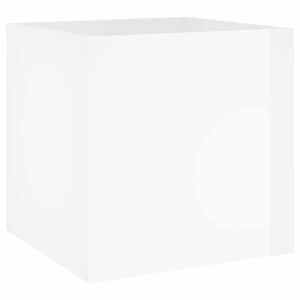 vidaXL Jardini&egrave;re Blanc brillant 40x40x40 cm Bois d'ing&eacute;nierie