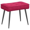 vidaXL Chaise de relaxation avec tabouret Bordeaux Velours