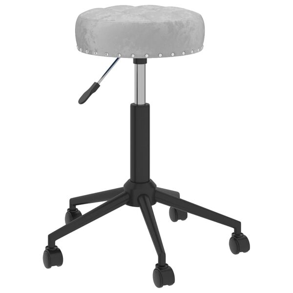 vidaXL Chaises pivotantes &agrave; manger lot de 2 gris velours