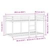 vidaXL Lit superpos&eacute; sans matelas rose 80x200 cm bois de pin massif