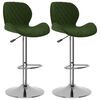 vidaXL Tabourets de bar lot de 2 vert fonc&eacute; velours