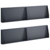 vidaXL Mur de sout&egrave;nement 4 pc 80 x 12 x 50 cm Acier Anthracite